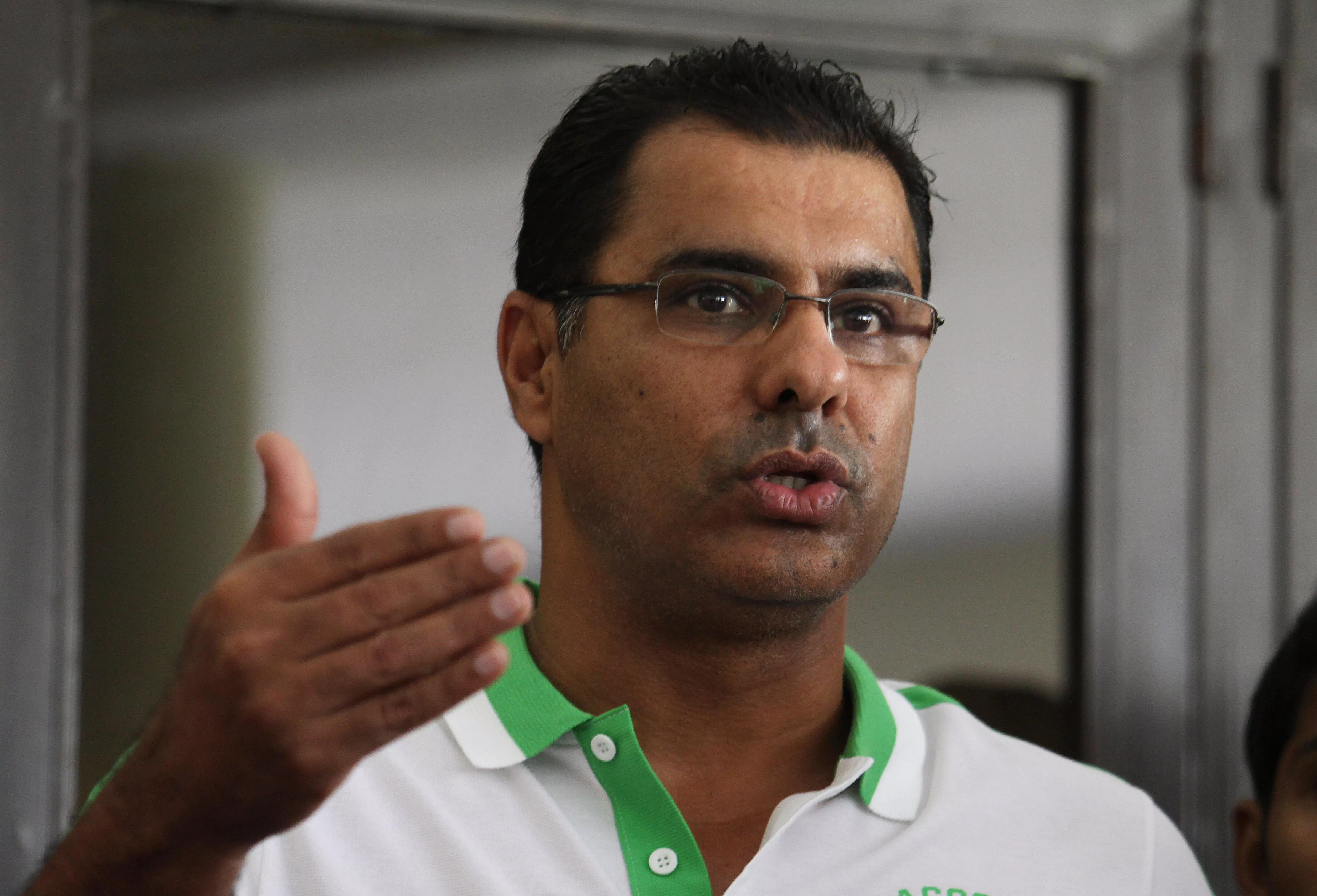 file photo of waqar younis photo afp file photo of waqar younis photo afp