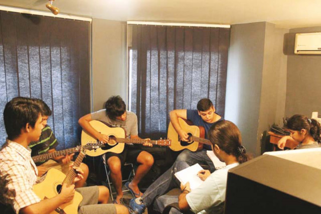50 students are presently enrolled in the academy which currently operates from mizmaar s studio in defence karachi photo publicity 50 students are presently enrolled in the academy which currently operates from mizmaar s studio in defence karachi photo publicity