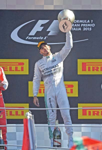 drama in italy hamilton victorious in monza as rosberg crashes out