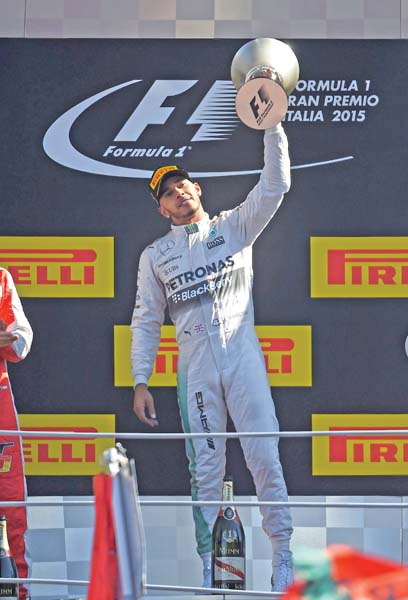 hamilton who enjoys a 53 point lead over second placed rosberg looks set to defend his crown with just seven races remaining in the calendar photo afp