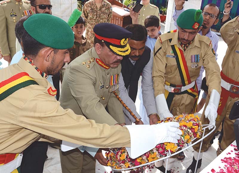 army representatives lay wreaths at the two mausoleums photo express