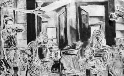 aesthetically pleasing mix media miniature artwork on display aesthetically pleasing mix media miniature artwork on display