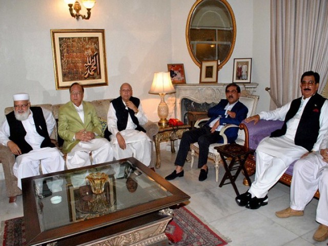 opposition leaders meet in lahore on september 6 2015 photo express