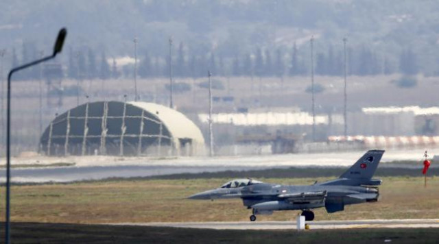 a turkish air force f 16 fighter jet lands at incirlik air base in adana turkey in this august 11 2015 file photo photo reuters a turkish air force f 16 fighter jet lands at incirlik air base in adana turkey in this august 11 2015 file photo photo reuters