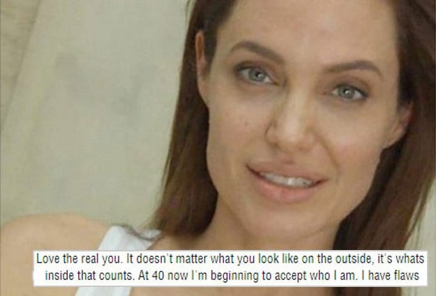the 40 year old humanitarian confessed that she has finally embraced ageing and all her flaws photo facebook
