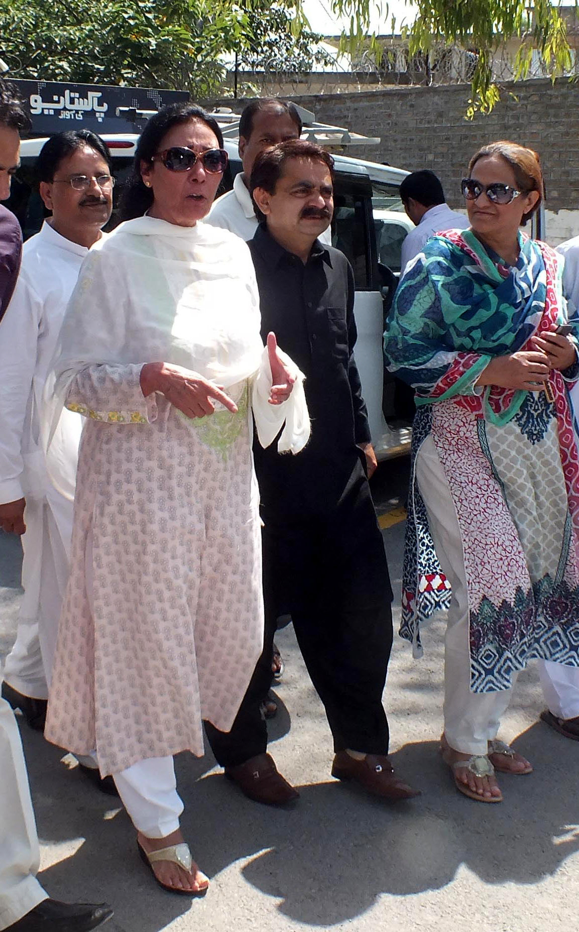 naheed khan speaks outside an atc in rawalpindi on september 7 2015 photo agha mehroz express