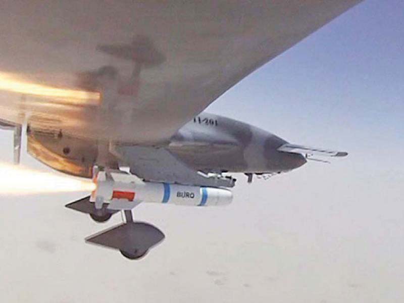 this tv grab shows burraq during its test flight in march 2015 photo file