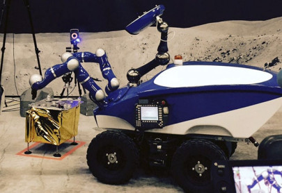 one small step for man as astronaut controls robot from space one small step for man as astronaut controls robot from space