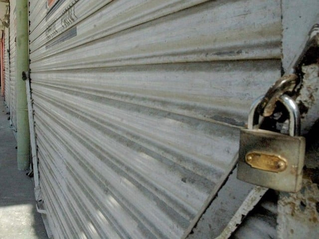 anjuman i tajraan bahawalpur announced solidarity with traders across the province and said they would hold a complete shutter down on wednesday photo file anjuman i tajraan bahawalpur announced solidarity with traders across the province and said they would hold a complete shutter down on wednesday photo file