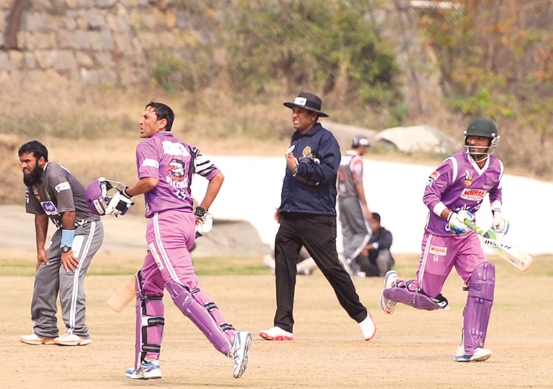 abbottabad skipper hameed and younus half tons helped post a 199 run target and usman s five wicket haul ensured that lahore whites fall 83 runs short in the chase photo file