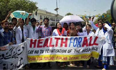 up in arms young doctors protest privatisation of public health facilities