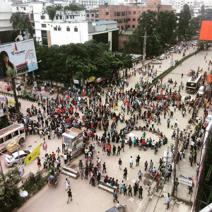 thousands of bangladeshi students protest against tax on university fees