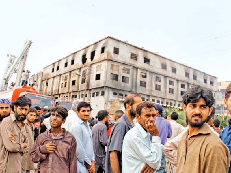 over 250 workers perished in the fire at a garment factory in baldia exactly three years ago photo file