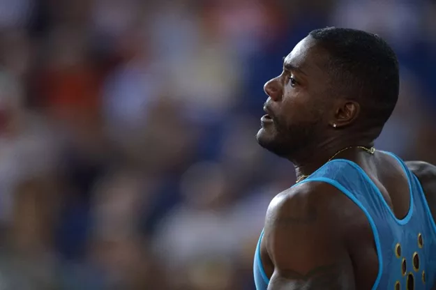us sprinter justin gatlin celebrates after winning the 100m at the golden gala in rome on june 4 2015 photo afp us sprinter justin gatlin celebrates after winning the 100m at the golden gala in rome on june 4 2015 photo afp