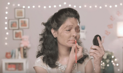 with red lipstick indian acid attack victim makes a bold statement