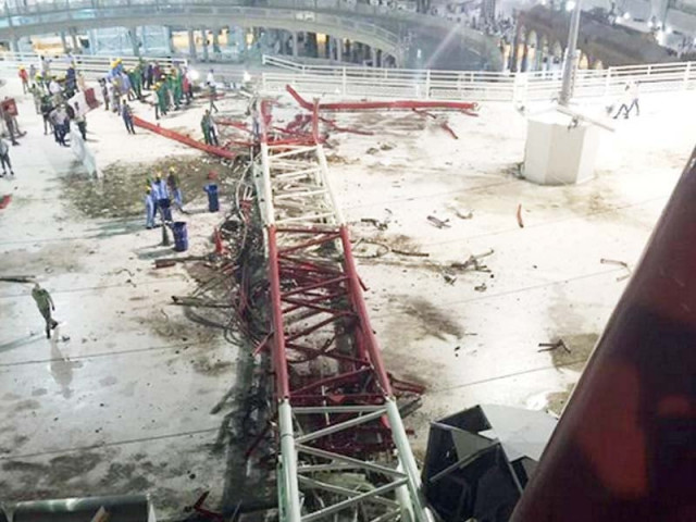 a view of the damage after a massive construction crane snapped and crashed through the roof of the grand mosque photo saudi civil defence a view of the damage after a massive construction crane snapped and crashed through the roof of the grand mosque photo saudi civil defence
