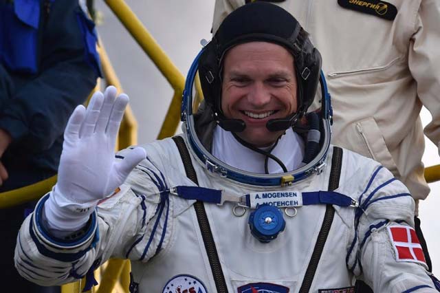 andreas mogensen the first dane in space had a comparatively short stay at the iss having entered space in the soyuz tma 18m on september 2 and docking two days later on september 4 photo afp