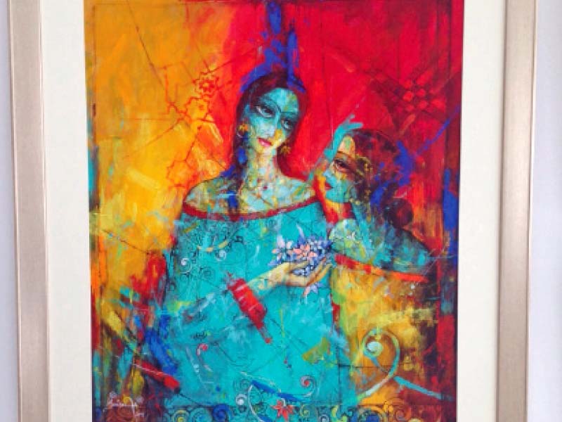 works of five artists inspired by the hardships of thari women nature and tradition among other themes were displayed at grandeur art gallery photos grandeur art gallery