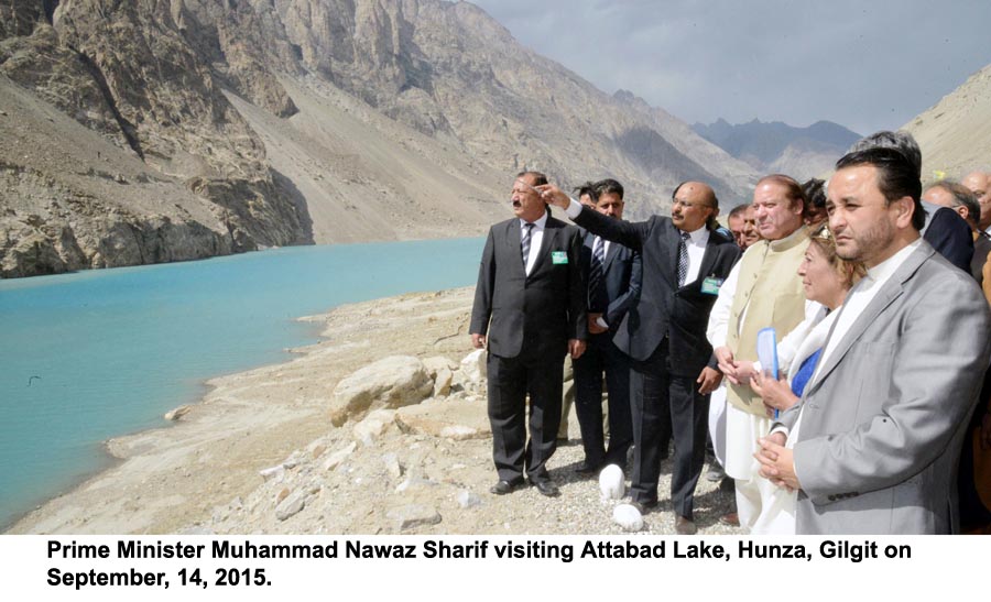 prime minister nawaz sharif inaugurates tunnels over attabad lake in gilgit baltistan on september 14 2015 photo pid