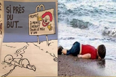 charlie hebdo mocks death of syrian child aylan kurdi