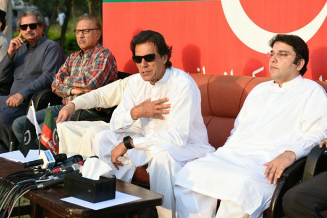 pti chairman imran khan addresses a press conference at bani gala in islamabad on september 14 2015 photo pti