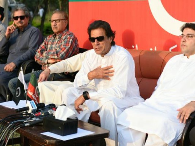 pti chairman imran khan addresses a press conference at bani gala in islamabad on september 14 2015 photo pti