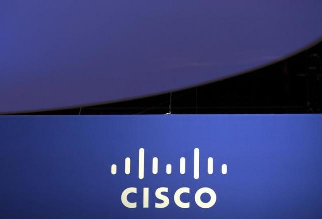 the cisco systems logo is seen as part of a display at a technology conference in chicago illinois may 4 2015 photo reuters