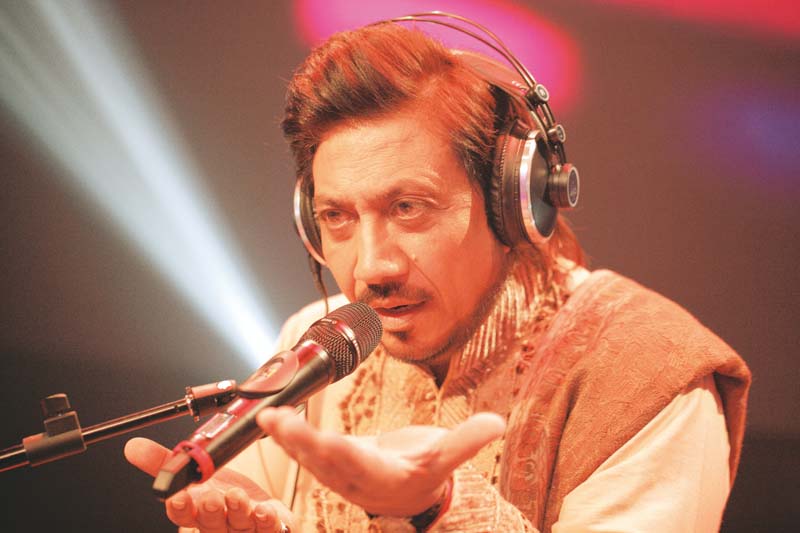 khan performing the song piya dehkan ko on the fourth episode of coke studio season 5 photo publicity