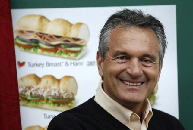 subway founder fred deluca poses in a subway branch in central london january 26 2012 photo reuters