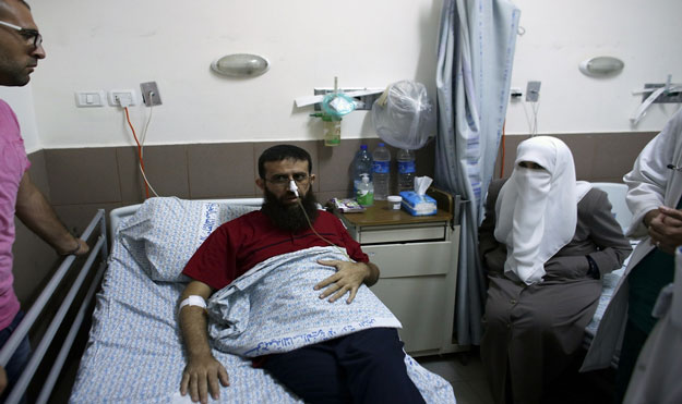 palestinian hunger striker mohammed allan photo afp