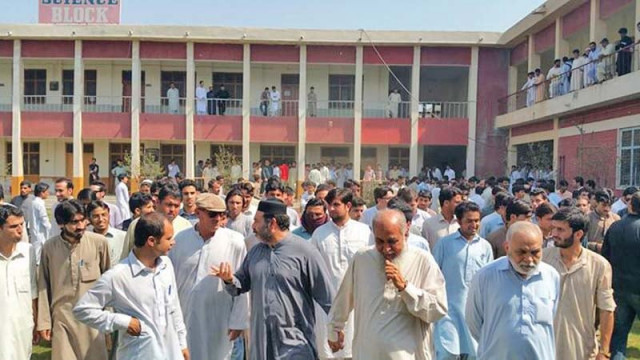 students at bacha khan university protest against the administration for imposing a fine on them for late payment of admission dues photo express students at bacha khan university protest against the administration for imposing a fine on them for late payment of admission dues photo express
