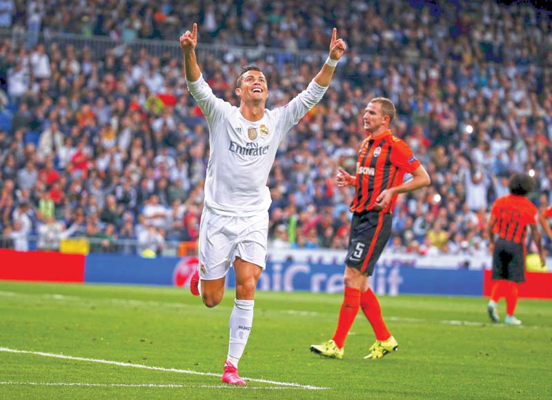 ronaldo scored eight goals in two matches to end all talk of him being in poor form photo reuters