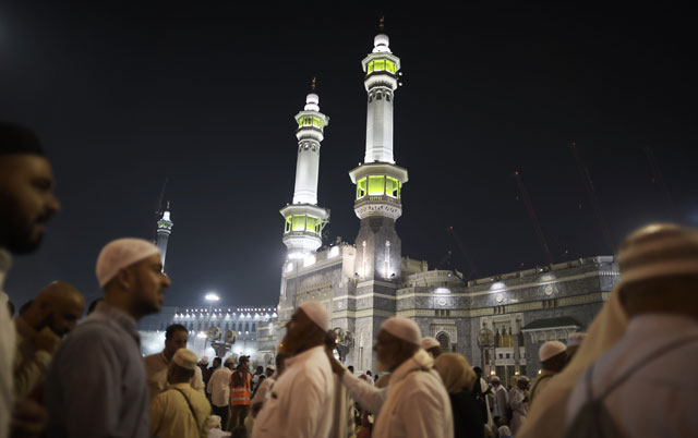 muslim pilgrims leave after performing the maghrib prayer at mecca 039 s grand mosque on september 18 2015 photo afp