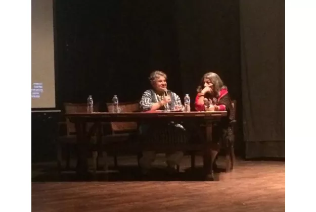 naazish ataullah and urvashi butalia in conversation during ancestorslahore at lbf photo twitter com lbf2016 naazish ataullah and urvashi butalia in conversation during ancestorslahore at lbf photo twitter com lbf2016