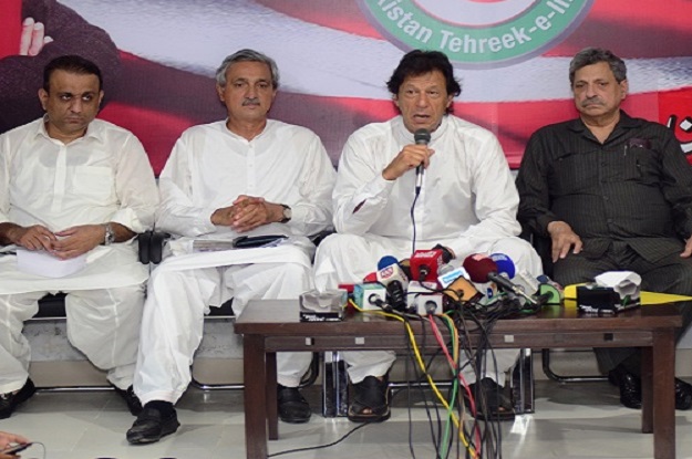 pti chief says he will campaign for his party s candidates for na 122 and na 154 photo express