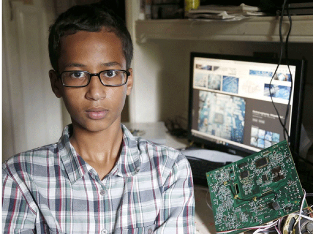 ahmed mohamed was handcuffed and taken to police headquarters and was not allowed to call his parents photo the dallas morning news