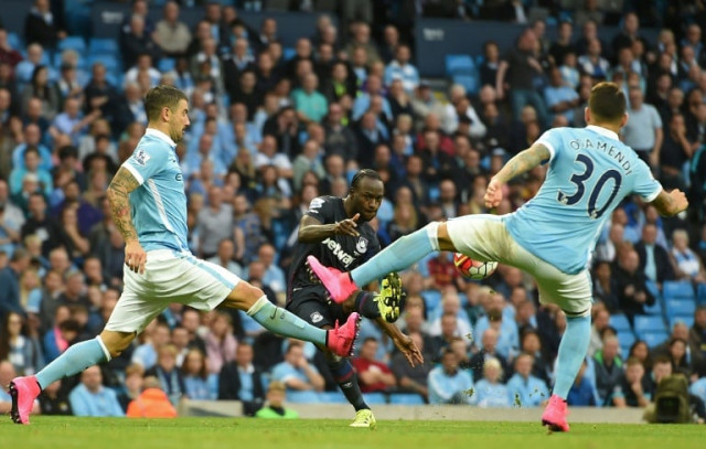 victor moses opens the account for the visitors with a brilliant effort photo afp