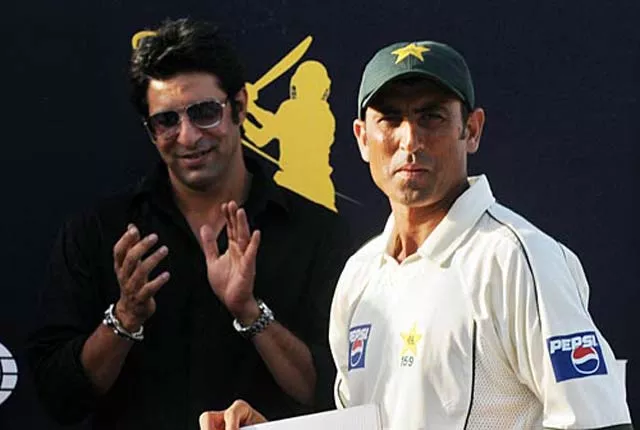 wasim akram l and younis khan r photo afp wasim akram l and younis khan r photo afp