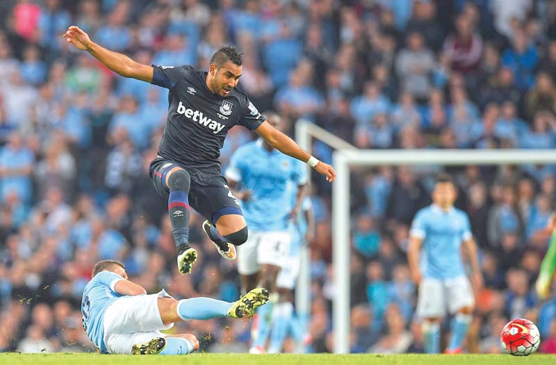 city were stunned by the way west ham managed to hit them on the counter despite being on the back foot for most of the game photo afp