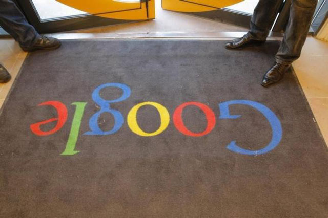 a google carpet is seen at the entrance of the new headquarters of google france before its official inauguration in paris december 6 2011 photo reuters
