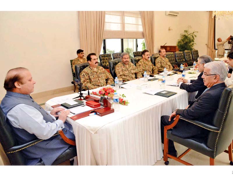 premier nawaz chairs a high level meeting at the pm house photo ppi
