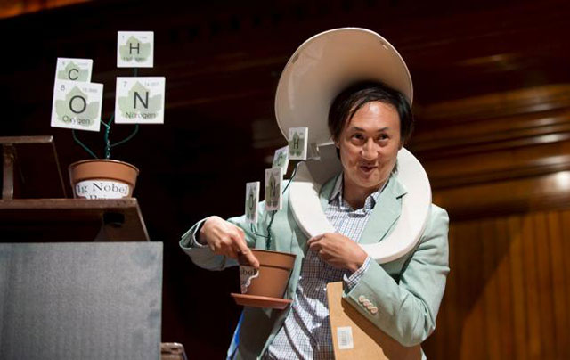 former winners of real nobels handed out the spoof awards at the ceremony at harvard university photo reuters