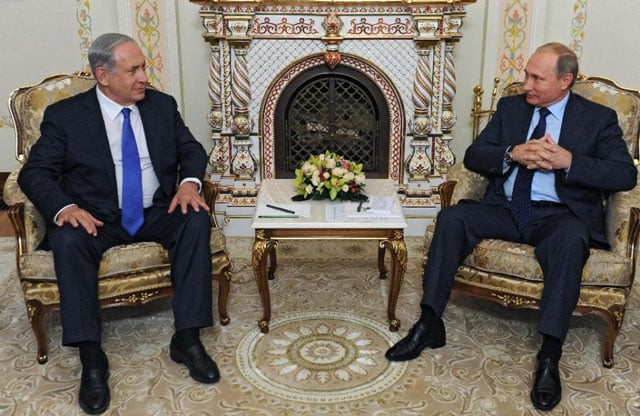 russian president vladimir putin right meets with israeli prime minister benjamin netanyahu at the novo ogaryovo residence outside moscow on september 21 2015 photo afp russian president vladimir putin right meets with israeli prime minister benjamin netanyahu at the novo ogaryovo residence outside moscow on september 21 2015 photo afp
