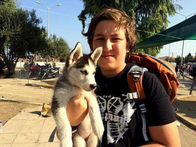 syrian teen refused to flee country without puppy
