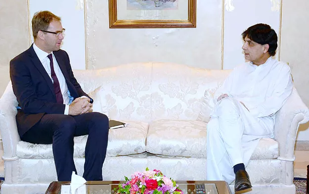 tobias martin ellwood british minister at the foreign and commonwealth office called on interior minister chaudhry nisar in islamabad on tuesday photo app tobias martin ellwood british minister at the foreign and commonwealth office called on interior minister chaudhry nisar in islamabad on tuesday photo app
