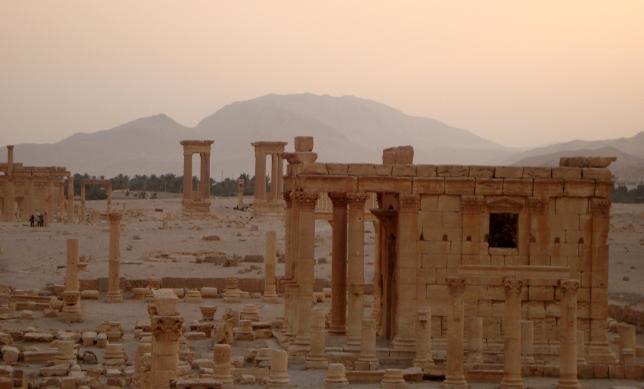 a general view shows the temple of baal shamin in the historical city of palmyra syria october 22 2009 photo reuters