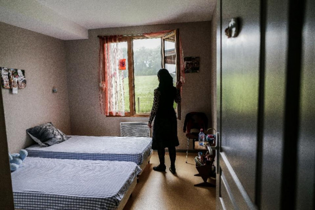 a syrian refugee who settled in social housing with her family in france pictured on september 17 2015 photo afp