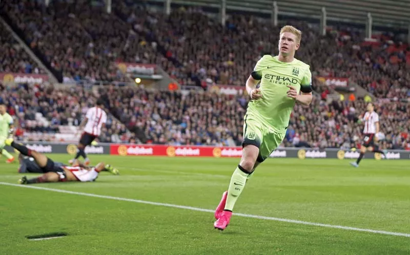 de bruyne scored his second goal in two games as he slowly starts to repay the exorbitant transfer fee that saw him move from wolfsburg to city photo reuters de bruyne scored his second goal in two games as he slowly starts to repay the exorbitant transfer fee that saw him move from wolfsburg to city photo reuters