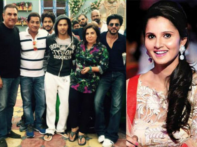 sania mirza surprises dilwale team with pre eid treat sania mirza surprises dilwale team with pre eid treat