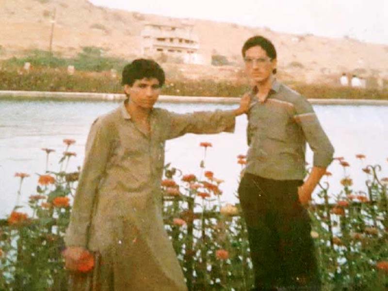 dr sadiq shah right with his friend at safari park in gulshan e iqbal photos courtesy dr sadiq shah